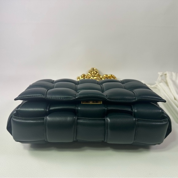 NEW Bottega Veneta Cassette Chain Bag Padded Maxi Intrecciato Leather Inkwell - Picture 8 of 16